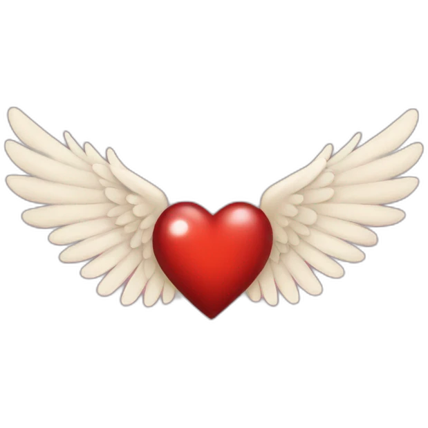 wing heart bloond emoji