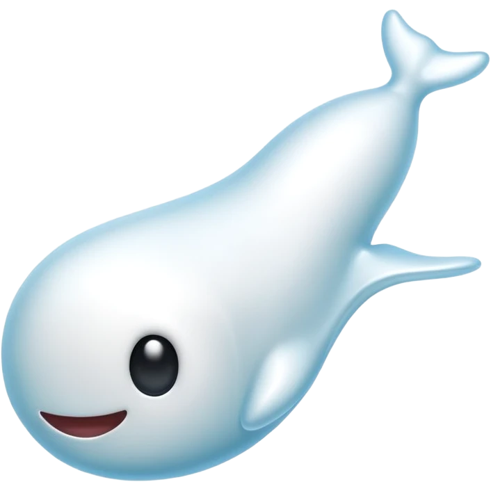 White Swimming sperm emoji emoji