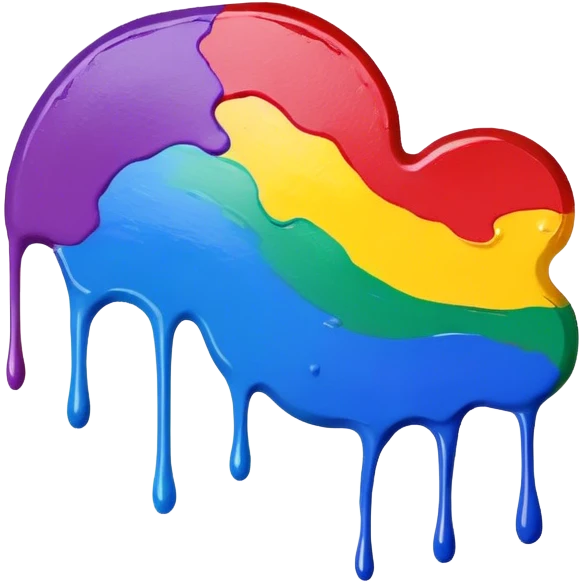 무지개 물감 emoji