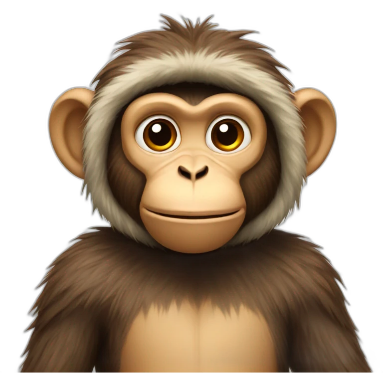 Monkey with furry hat emoji