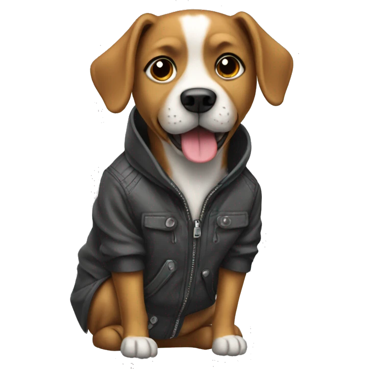 Dog in a jacket emoji