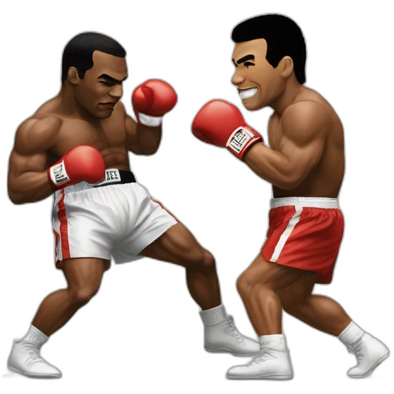 mike tyson boxing with mohammed ali emoji