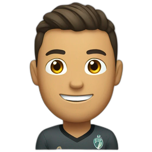 Ronaldo debout sur un chat emoji
