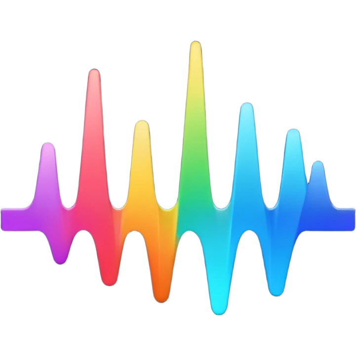 colorful soundwave, smooth and vibrant, no text emoji