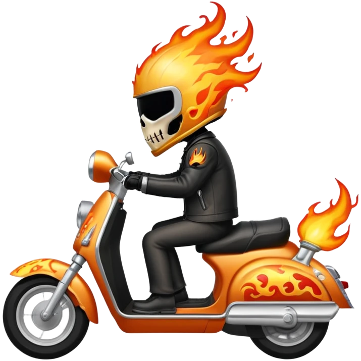 Scooter motorla Paketcılık yapan GHOST RİDER "MOTORUNDA BK YAZSIN" emoji