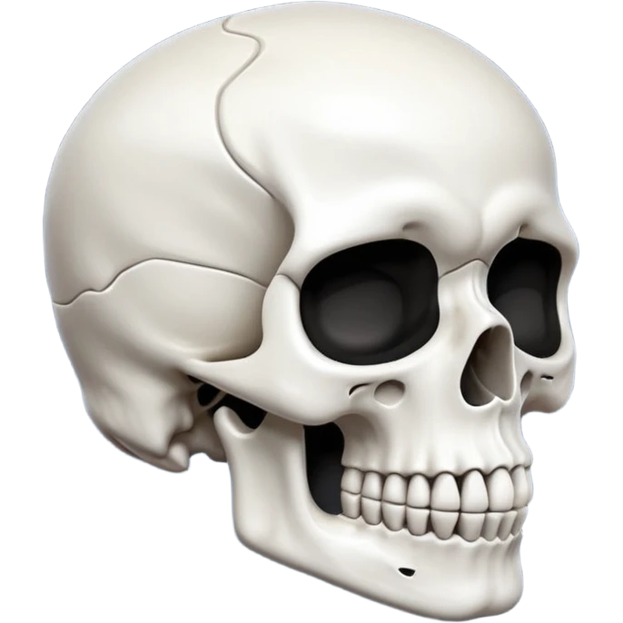 premium skull emoji but show ing its rigth side of face emoji