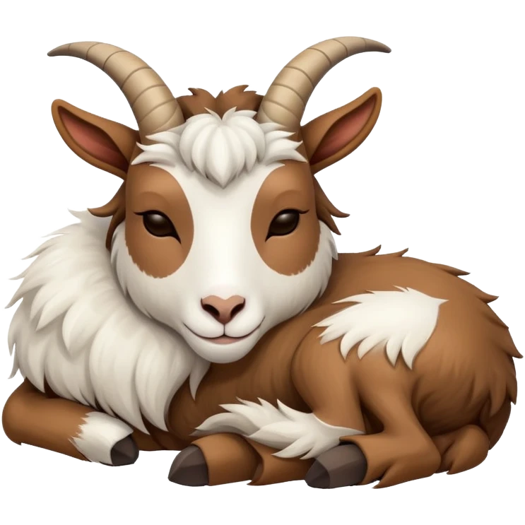 Goat sleeping emoji