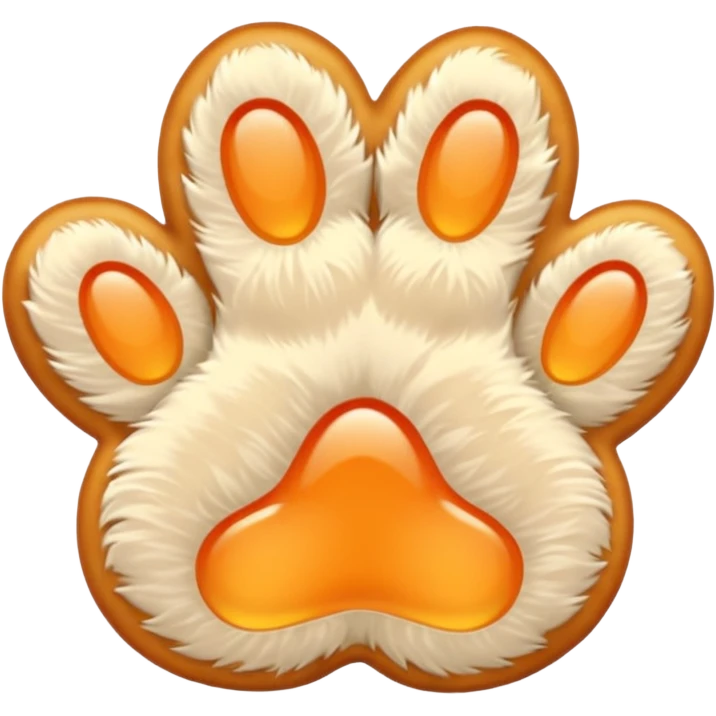 a very light pale pastel orange #FFDBBB pawprint emoji