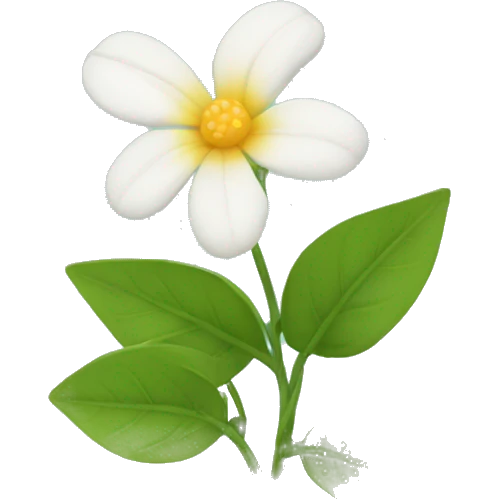 jasmins flowers with leafs emoji