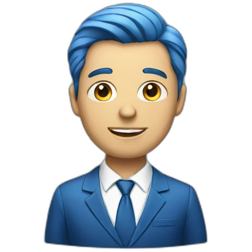 Businessman in blue suit  emoji