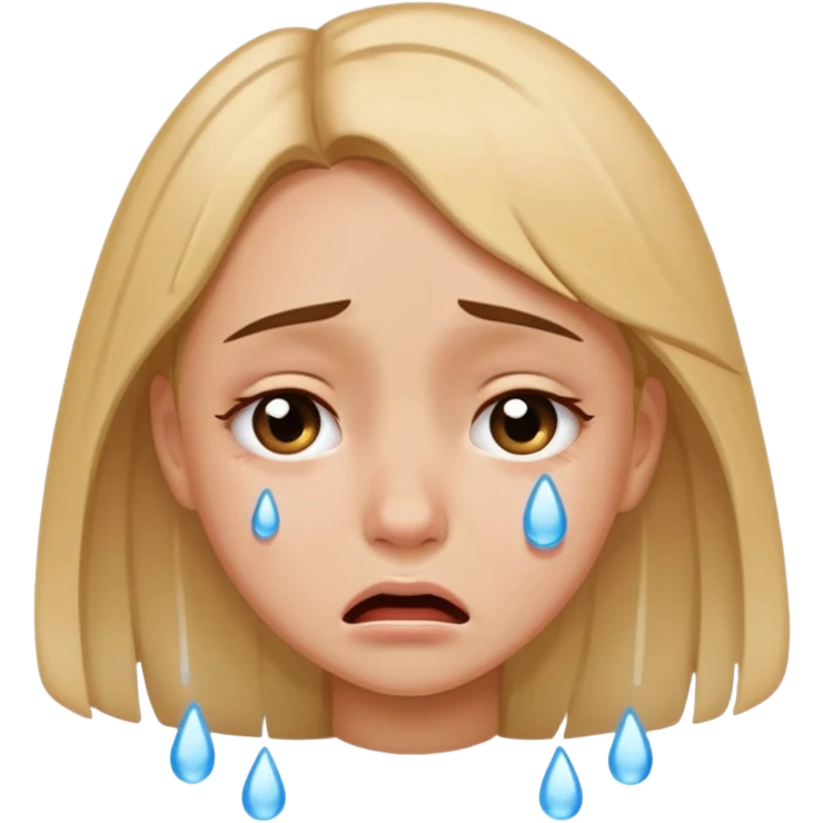 A girl say sos and cry emoji