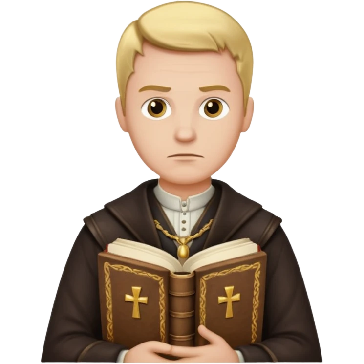man holding a history book emoji