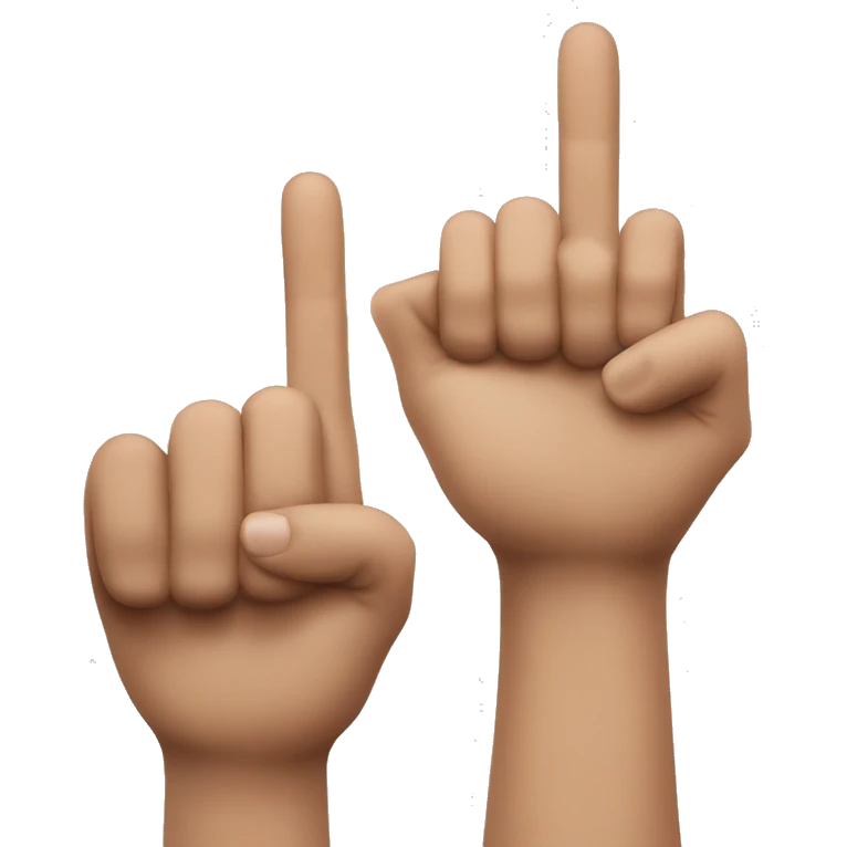 like and middel finger open emoji