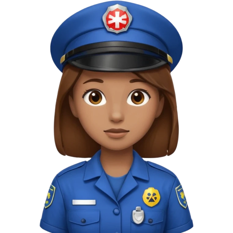 brown hair girl emergency worker emoji