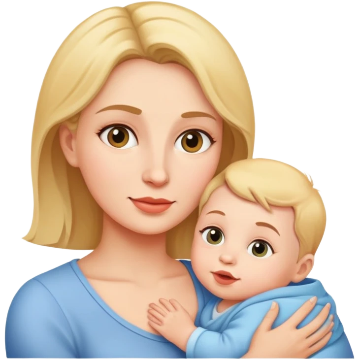 Mom with baby’s  emoji