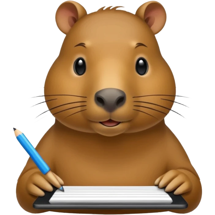 code writing capybara emoji
