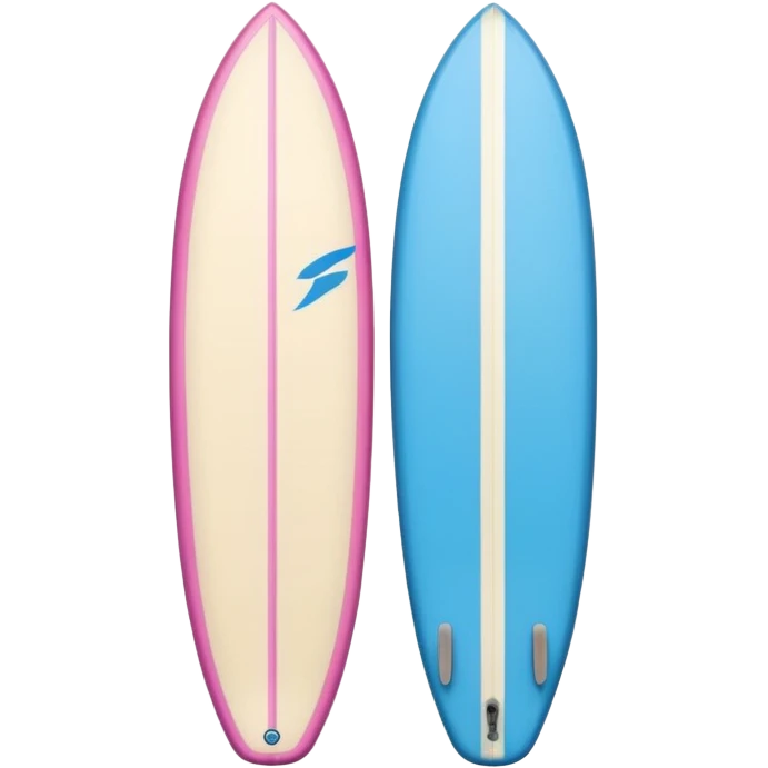 pink, blue, beige surfboard emoji