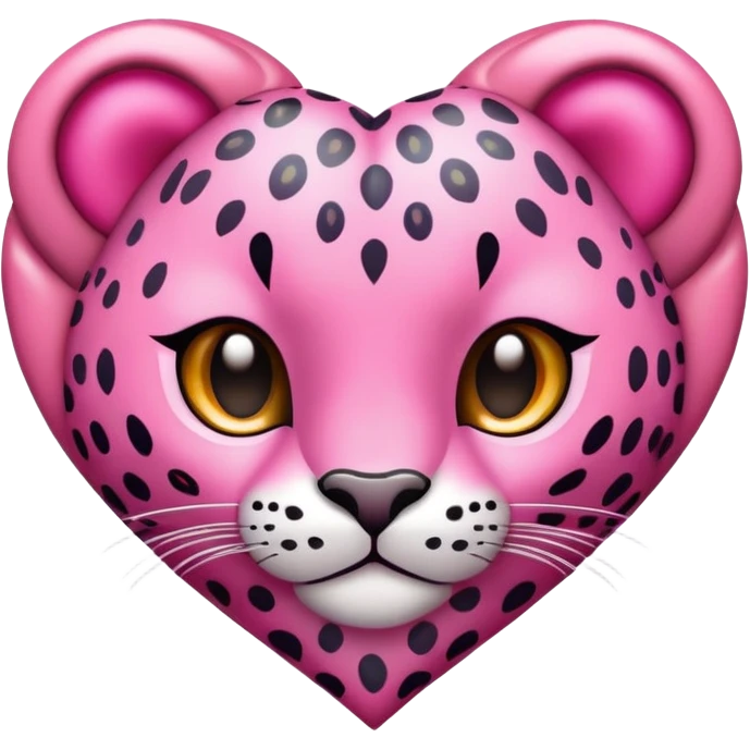 Corazón leopardo Rosa con las manchas Rosa’s emoji