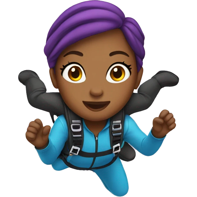 Girl skydiving emoji