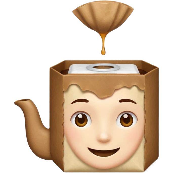 A teabag on top of head emoji