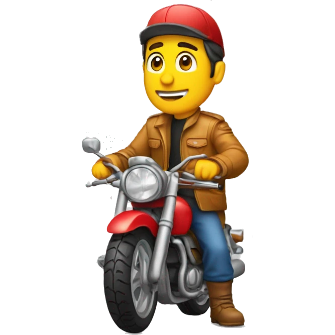 Vendedor sentado  Moto Honda emoji