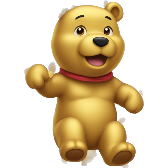 Golden multi-Pooh emoji