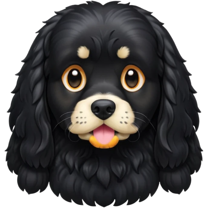 Black cocker spaniel emoji