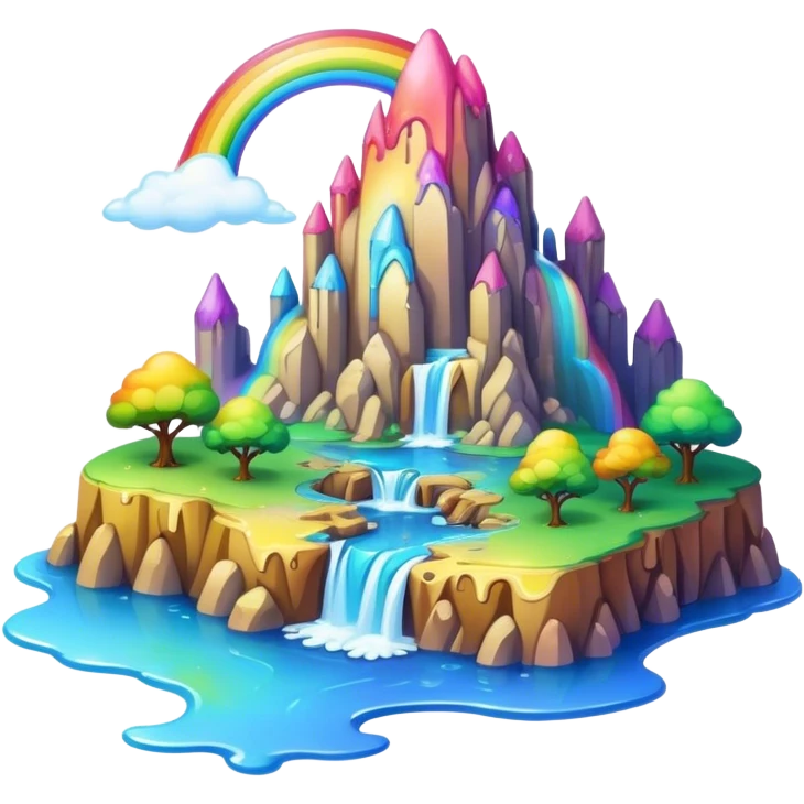 melting rainbow renaissance landscape emoji