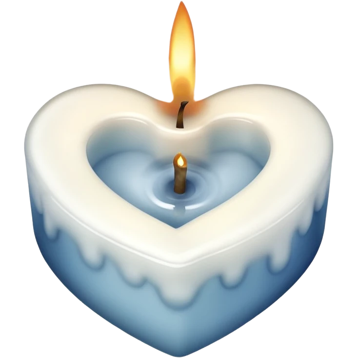 candle with gentle smoke forming a heart emoji