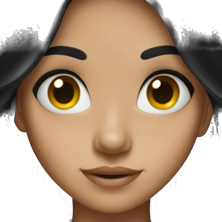 Girl with black hair  emoji