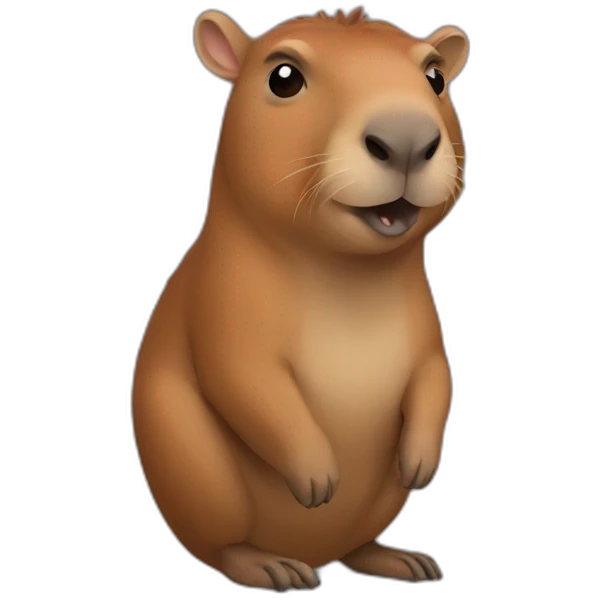 Capibara comiend emoji