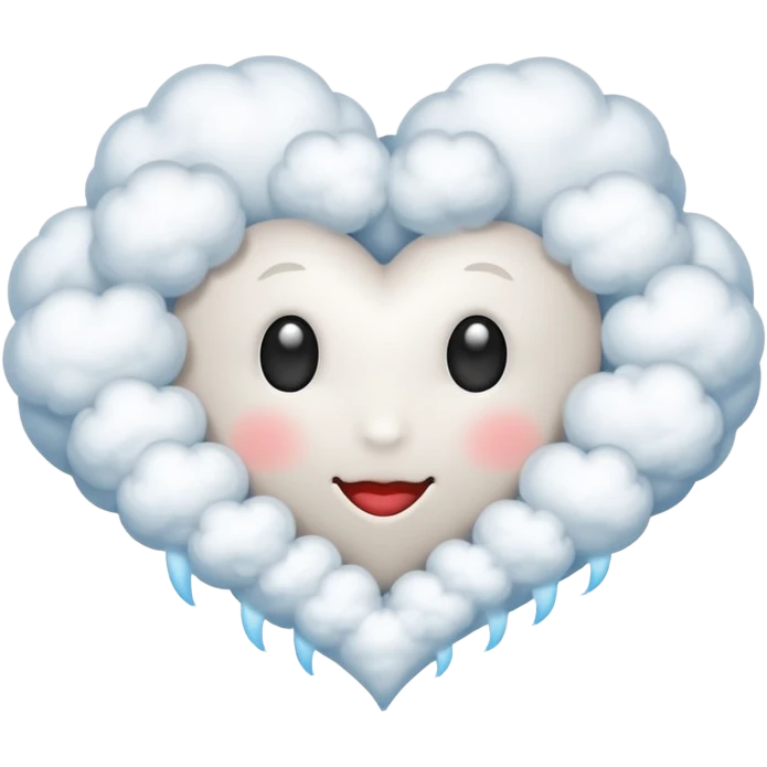 heart shaped cloud texture emoji