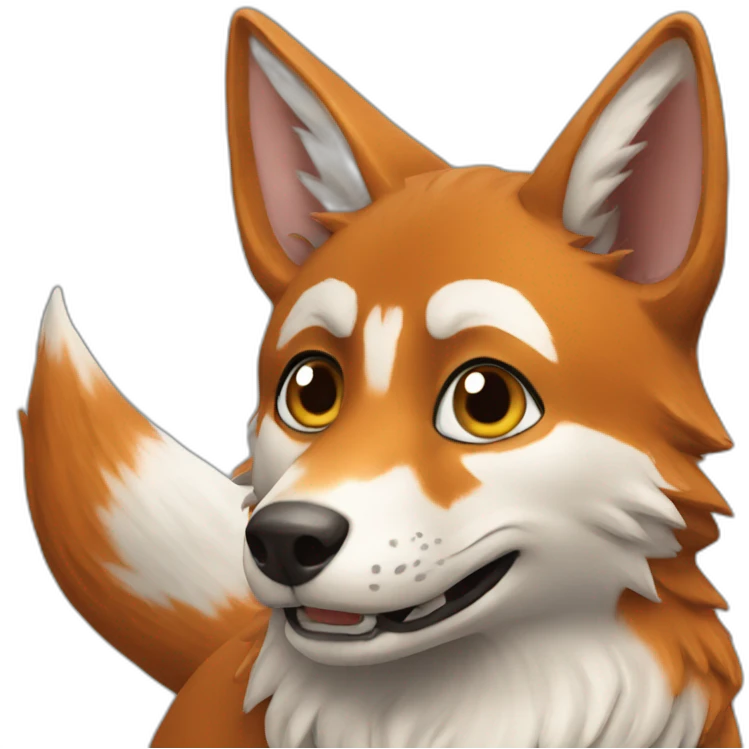 Chat sur renard emoji