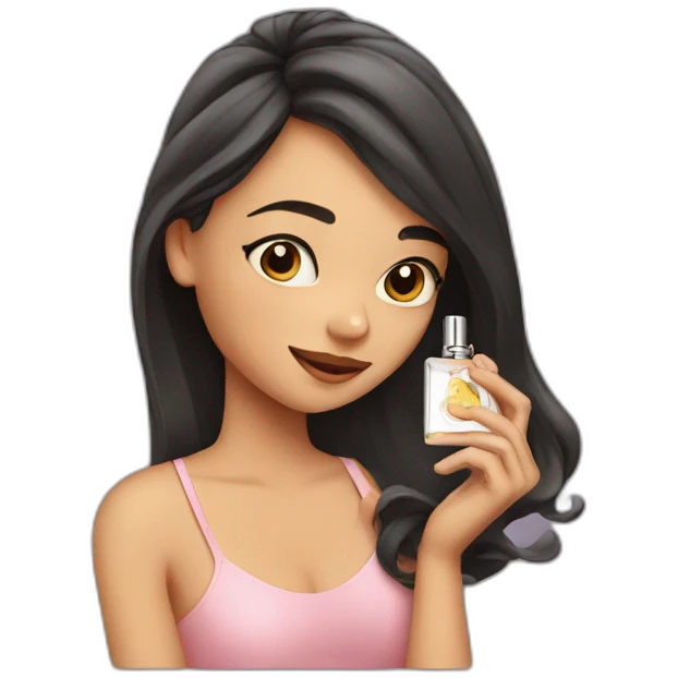 Girl applying perfume emoji