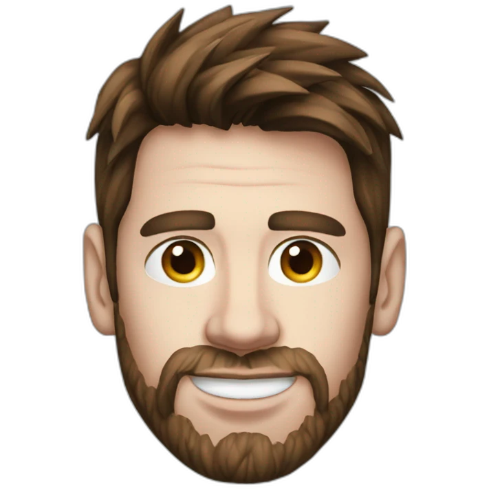 Messi without beard emoji
