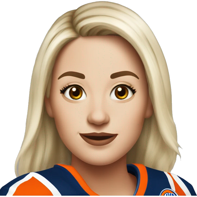 Me as an Edmonton oilers nhl female fan emoji