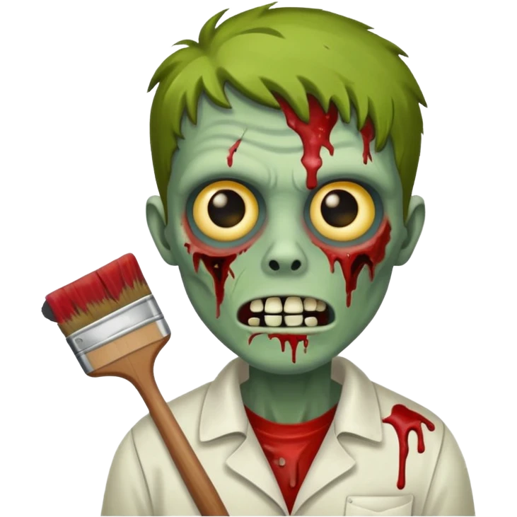 painter zombie  emoji