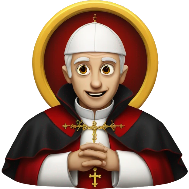 A vampire as the pope emoji