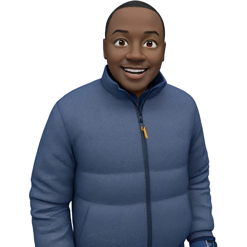 happy boy in snowy landscape emoji