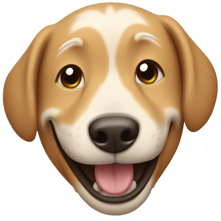 Dog laughs emoji