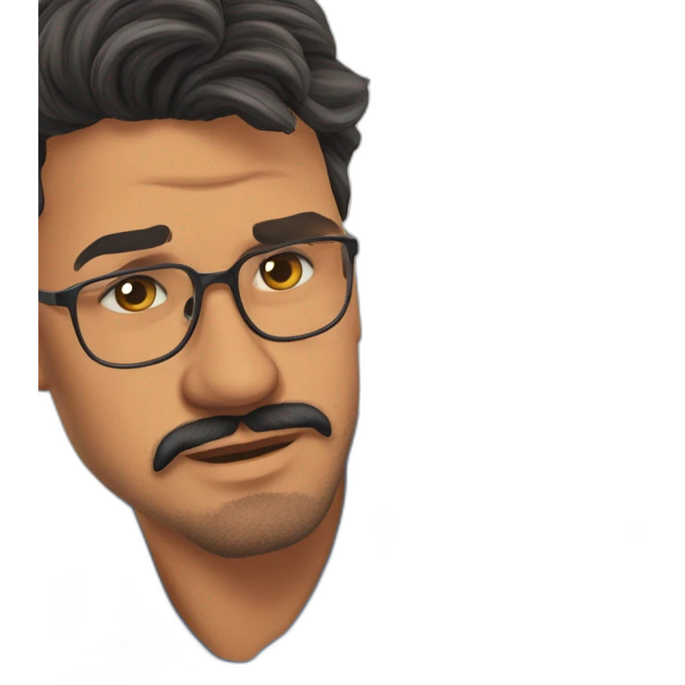 mysterious man in blue shirt emoji