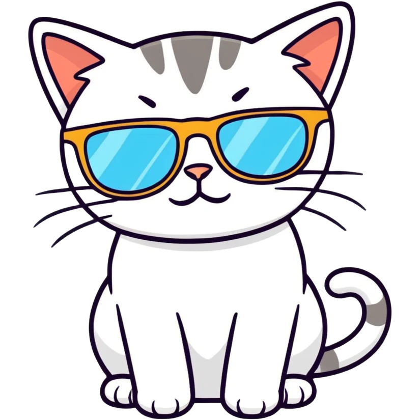 Cat with sunglasses emoji