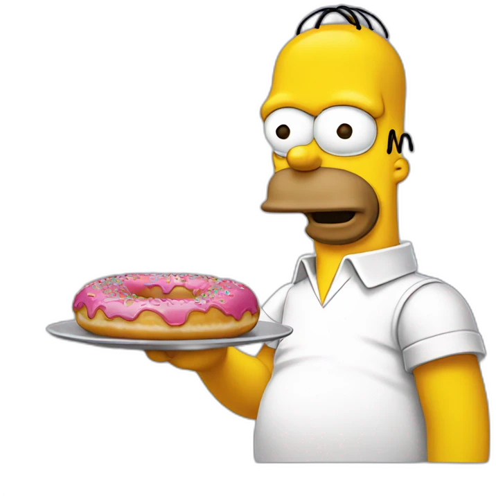 Homer-simson-eat-donut emoji