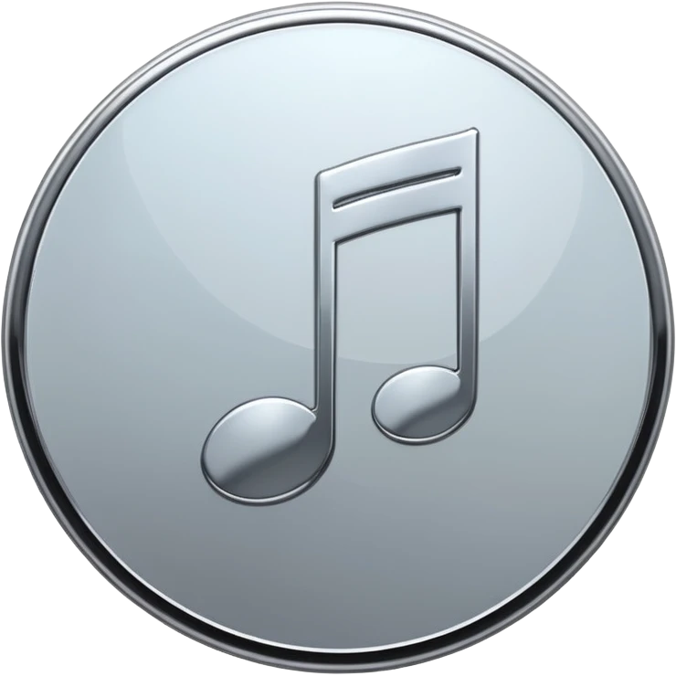 mac os music note metal chrome emoji