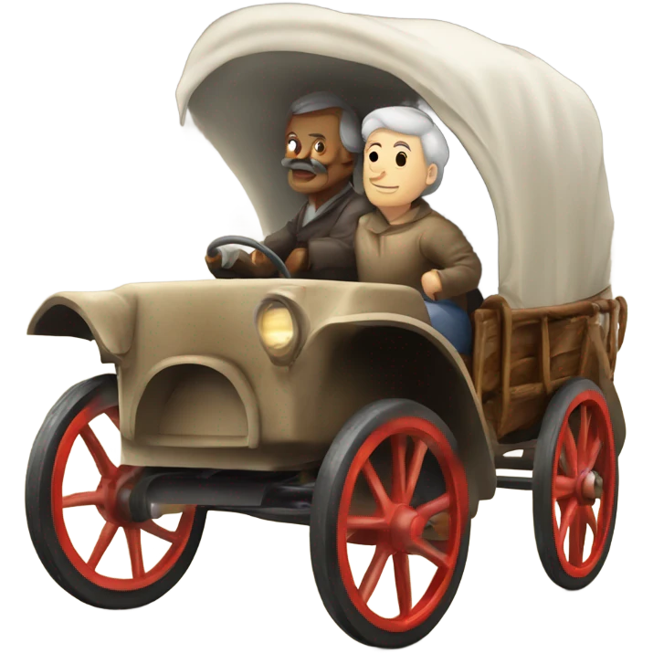 Badante che accompagna un vecchio sulla carrozzina emoji