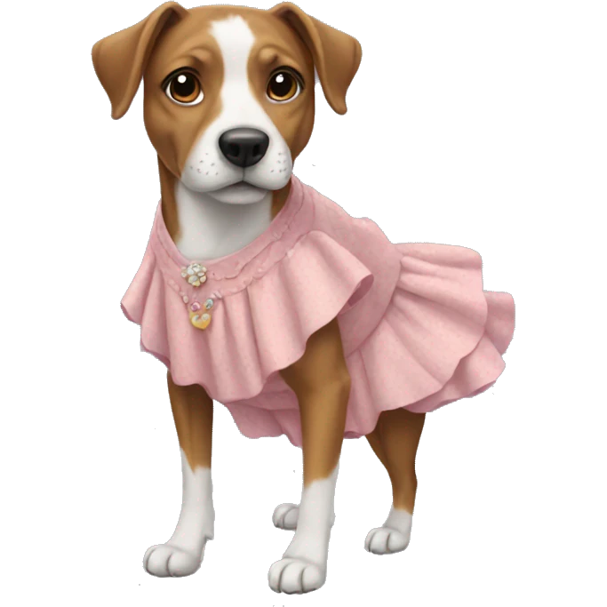 Dog in a dress emoji