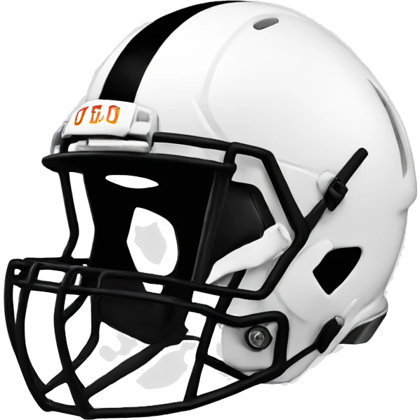 white football helmet with black dollar sign on the side emoji