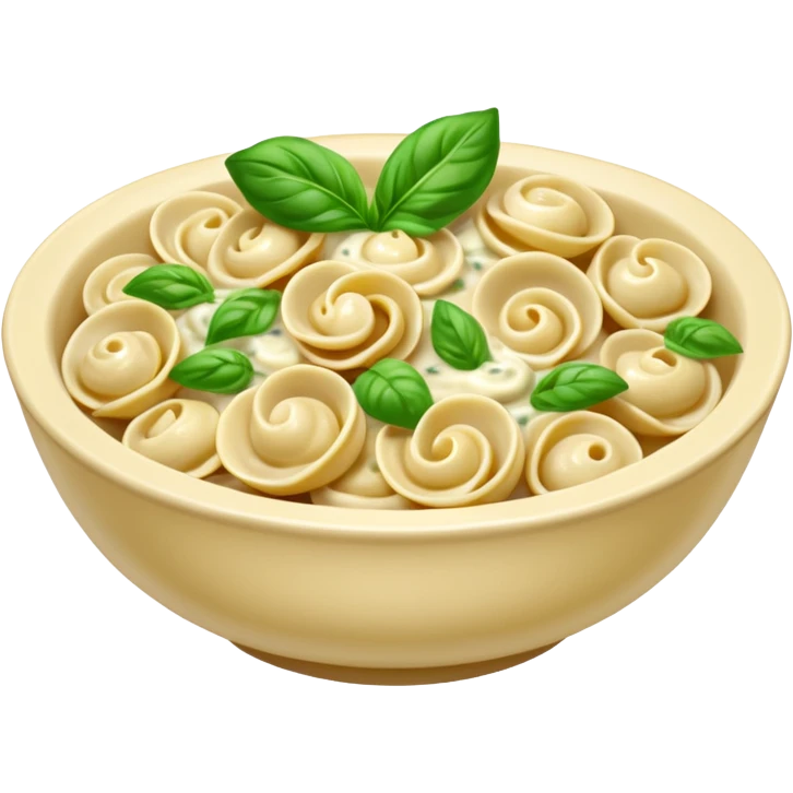 Surreal bowl of orecchiette emoji