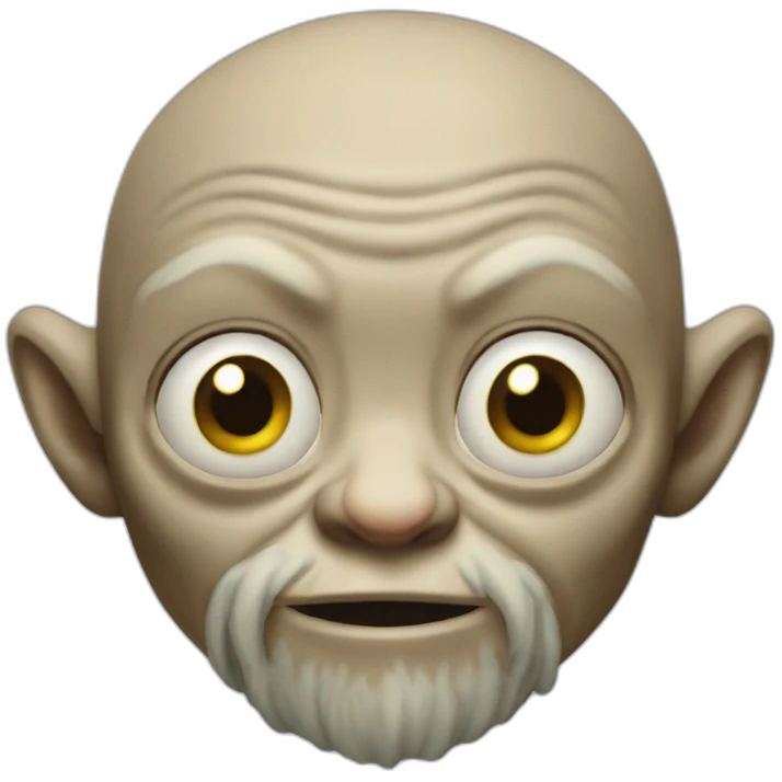 Gollum with a brown beard emoji