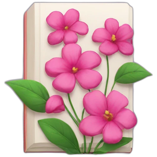 Livre fleurs emoji